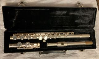 Vintage Gemeinhardt Fls1 Silver Plated Flute With Case L54471