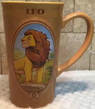 Disney Store Lion King Mufasa / Simba Horoscope Zodiac Cup Brown Large Mug