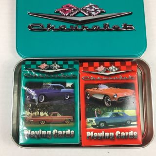 Chevrolet Playing Cards In Numbered Limited Edition Collectors Tin Chevy