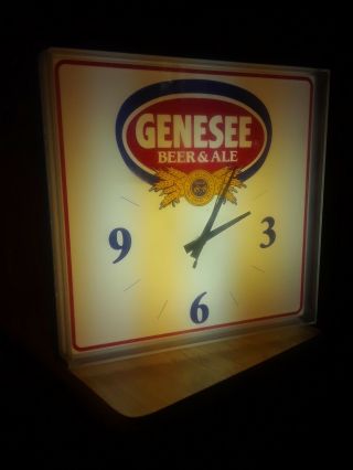 Vtg Genesee Beer & Ale Lighted Clock Nos.  Great Rare