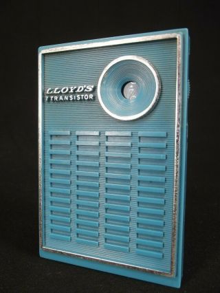 TRANSISTOR RADIO Lloyd ' s 7 model 6K88 vintage HARD TO FIND BLUE 3