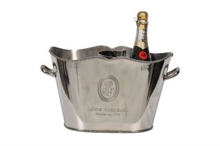 Louis Roederer Champagne Ice Bucket Nickel Plated Bar Equipment