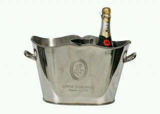 Louis Roederer Champagne Ice Bucket Nickel Plated Bar equipment 3