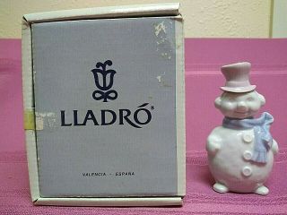 Lladro Porcelain (muneco De Nieve) 4.  25 " Snowman Christmas Ornament Retired 5841