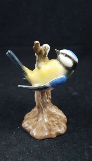 Vintage Goebel Blue Titmouse Bird Figurine West Germany Collectible