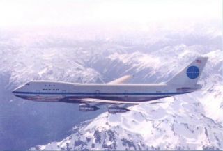 Pan Am Boeing 747 - 100 Aviation Airline Postcard (1)