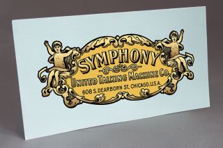Symphony Water Slide Decal To Restore Gramophone Phonograph
