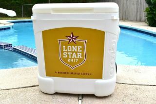 Lone Star Beer Limited Edition Igloo Ice Chest Cube Cooler With Wheels