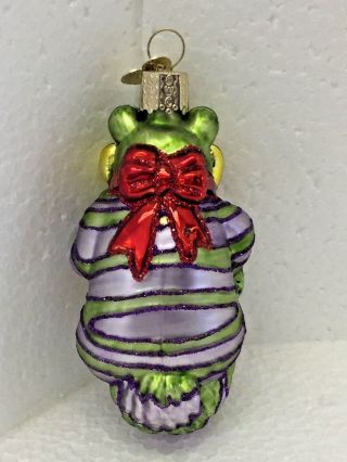 Alice In Wonderland Cheshire Cat Disney Glass Old World Christmas Ornament 3