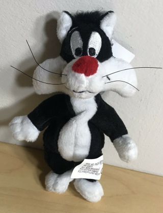 Warner Bros Studio Store Sylvester The Cat 1999 Looney Tunes Plush Mini Bean Bag