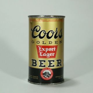 Adolph Coors Golden Export Lager Beer Flat Top Can Golden Colorado Double Aged