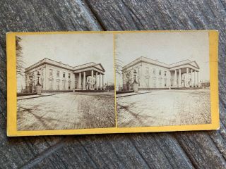 Washington Dc Stereoview Early View Of The White House By F H Bell 1860s