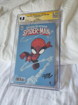 Peter Parker The Spectacular Spider - Man 300 Cgc Ss 9.  8 Signed By Skottie Young