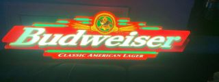 1997 Budweiser 44 " Lighted Electric Bar Sign Neo Neon Style Man Cave