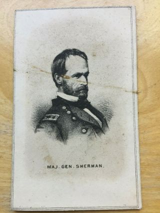 Cdv Major General William Tecumseh Sherman Civil War