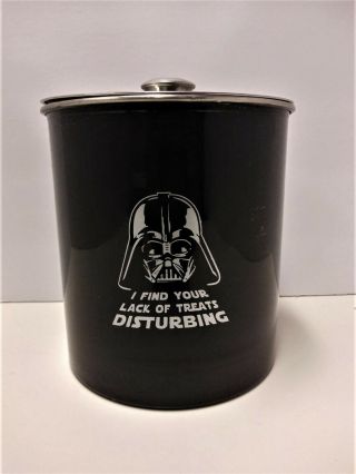 Star Wars Darth Vader Dog Treat Jar " I Find Your Lack Of Treats Disturbing "