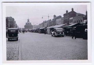 Stockton On Tees Scene On Market Day - Vintage Photograph 1939