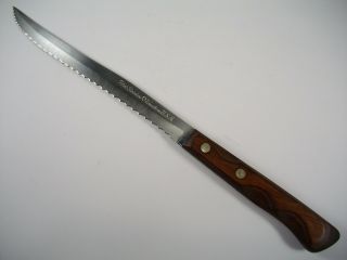 Vtg Flint Arrowhead Bread Knife 8.  25  Serrated Blade Mid Century