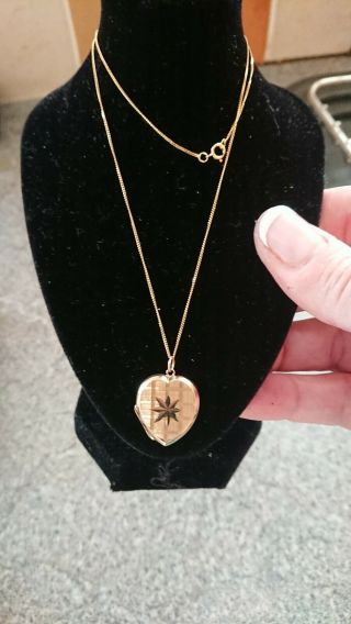Vintage 9ct Gold Locket And Chain