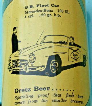 Mercedes - Benz 190 Sl Gretz Fleet Car Series Flat Top Beer Can,  Philadelphia,  Pa