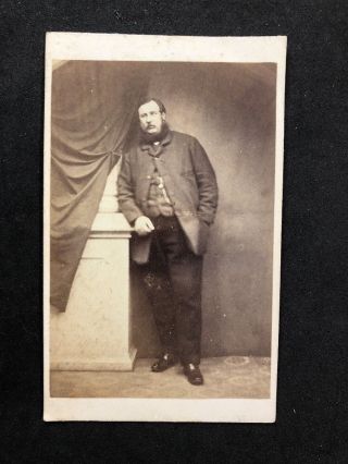 Victorian Carte De Visite Cdv: Grand Large Gentleman: Harrison: Kidderminster