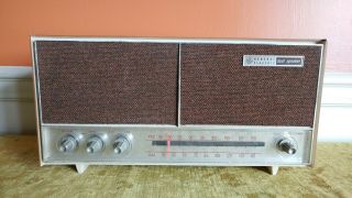 General Electric Am/fm Tube Radio Vintage Mid Century Model T1234b