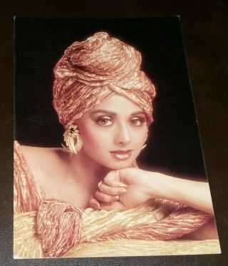 Bollywood Film Star Actress Sri Devi Postcard (venus 972)