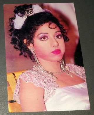 Bollywood Film Star Actress Sri Devi Postcard (ruby)