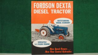 Ford Tractor Brochure On Fordson Dexta Diesel Tractor From 1961,  Near.
