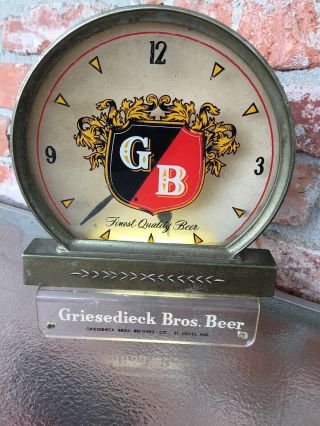Griesedieck Bros.  Beer Cash Register Sign Price Brothers Light Clock