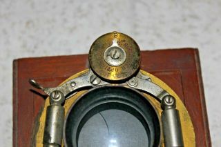 Vintage Bausch Lomb Victor Brass Camera Lens Shutter Rochester Jan 8 1891 2
