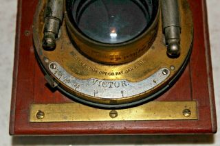Vintage Bausch Lomb Victor Brass Camera Lens Shutter Rochester Jan 8 1891 3