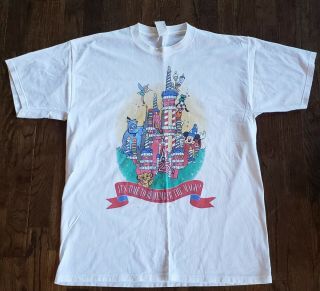 Vintage Disney World Tshirt Mens Large White 25th Anniversary 1996 Usa Made