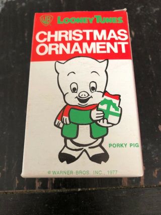 1977 Warner Bros.  Porky Pig Looney Tunes Christmas Ornament