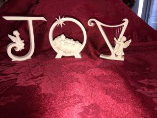 Roman Inc Millenium Joy Christmas 3pc Set Baby Jesus Angels Harp
