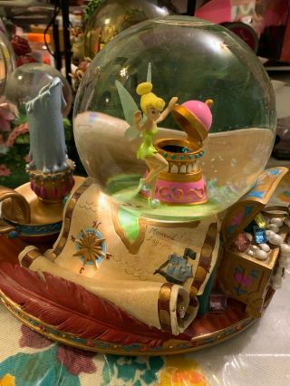 Disney Tinker Bell Snow Globe Musical " You Can Fly " Peter Pan Fairy