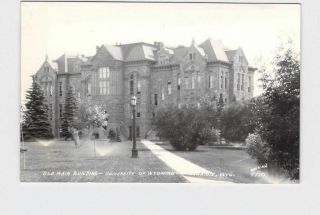 Rppc Real Photo Postcard Wyoming Laramie University Of Wyoming Old Main Building