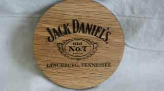 Jack Daniels Oak 4 " Coaster - Lynchburg Light - Made From Whiskey Barrel