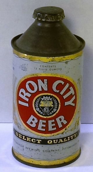 Iron City Cone Top Beer Can With Cap Pittsburgh Steelers Rule