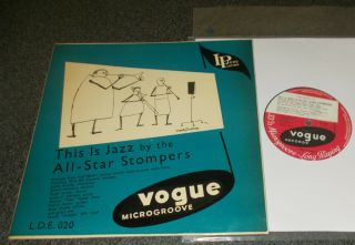 All - Star Stompers - This Is Jazz - Uk 1953 Vinyl 10 " Lp - Bertha Chippie Hill (ex/ex)