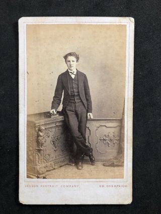 Victorian Carte De Visite Cdv: Young Gent: London Portrait Co: London