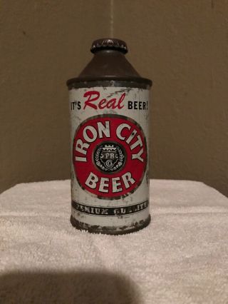 Vintage Iron City Beer Cone Top Pittsburgh Brewing Company Has Cap