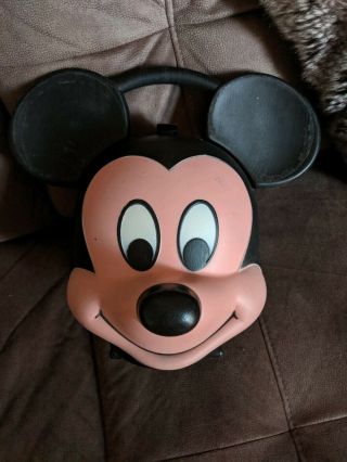 Vintage Walt Disney Aladdin Mickey Mouse Head Lunch Box