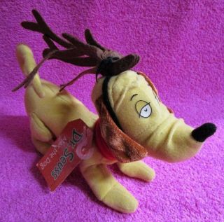 Hallmark Dr Seuss How The Grinch Stole Christmas Max Dog Plush With Tags 1998