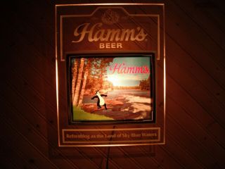 1984 Hamm’s Beer Bear Lighted Bar Sign