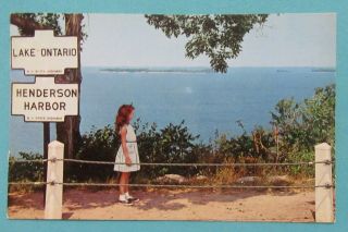A Child At Lookout Point With View Of Henderson Harbor & Lake Ontario York