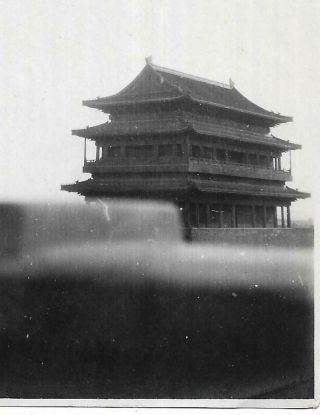 Antique Photo China 1920/30s Ha - Ta - Men Chongwenmen Gate Peking Beijing 2