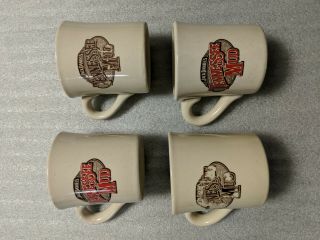 Jack Daniels Tennessee Mud Stoneware Recipe Coffee Mug Set Of 4 3 1/2 " Tall