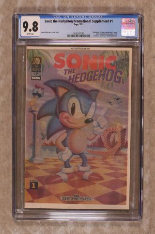 Sonic The Hedgehog 1newsprint Cgc 9.  8 1991 1497247140