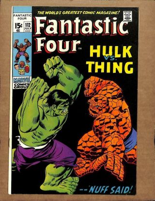 Fantastic Four 112 - - Marvel 1971 - Hulk Vs The Thing